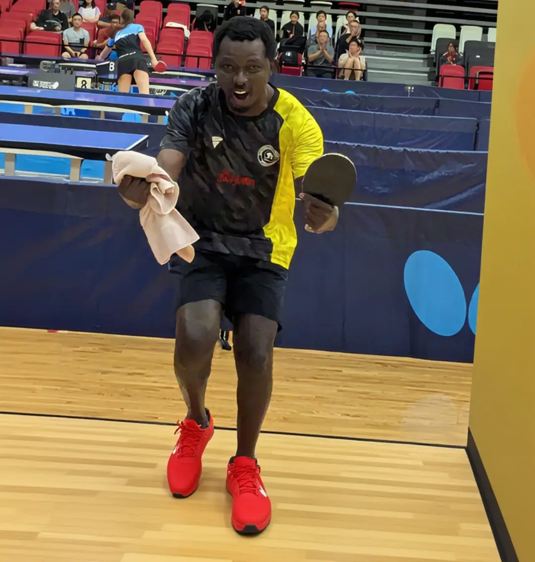 BJ Oyewo playing table tennis BJ Oyewo playing table tennis