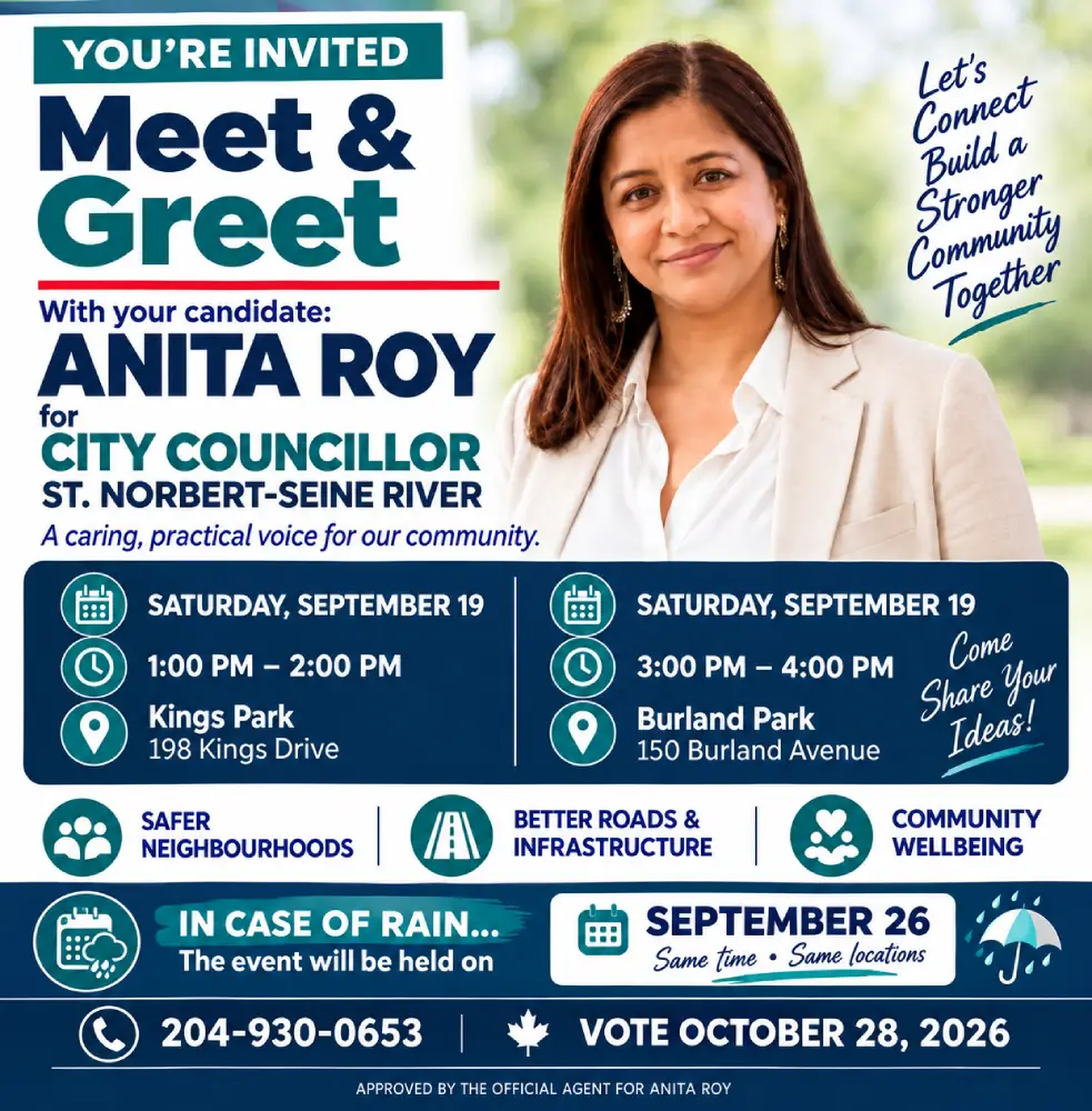 anita roy meet and greet kings park burland park sept 19